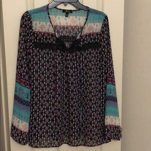 Long sleeve, sheer top
